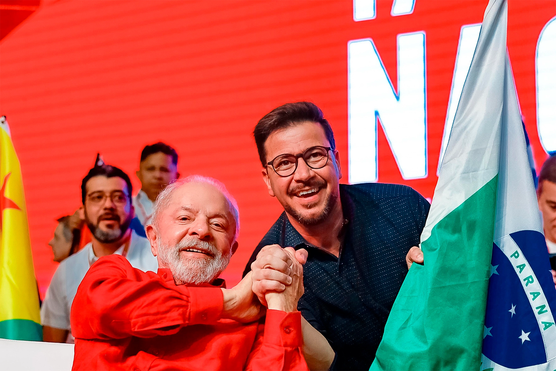 Arilson Chiorato ao lado do presidente Lula
